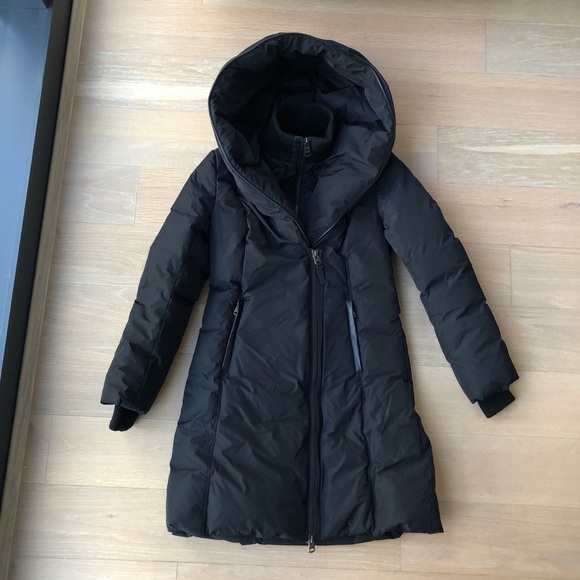 kay down coat with signature collar